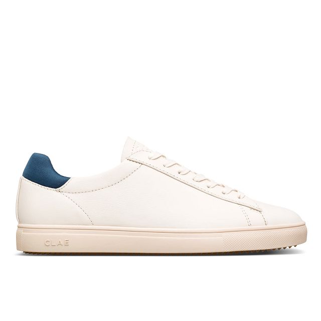 CLAE BRADLEY Shoes Mens USA843-I27 In Off White Leather Ocean